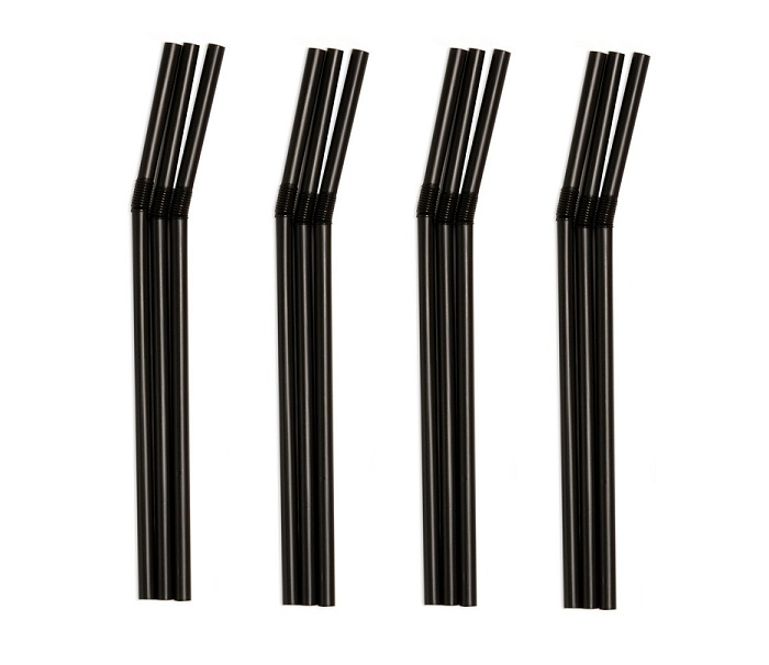Black Flexible Straws 250pk